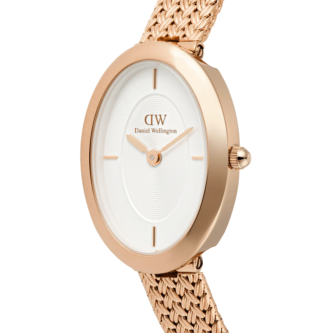 Orologio Daniel Wellington Juliette Braided Mesh White Sunray Rose Gold, 26mm - DW00100883