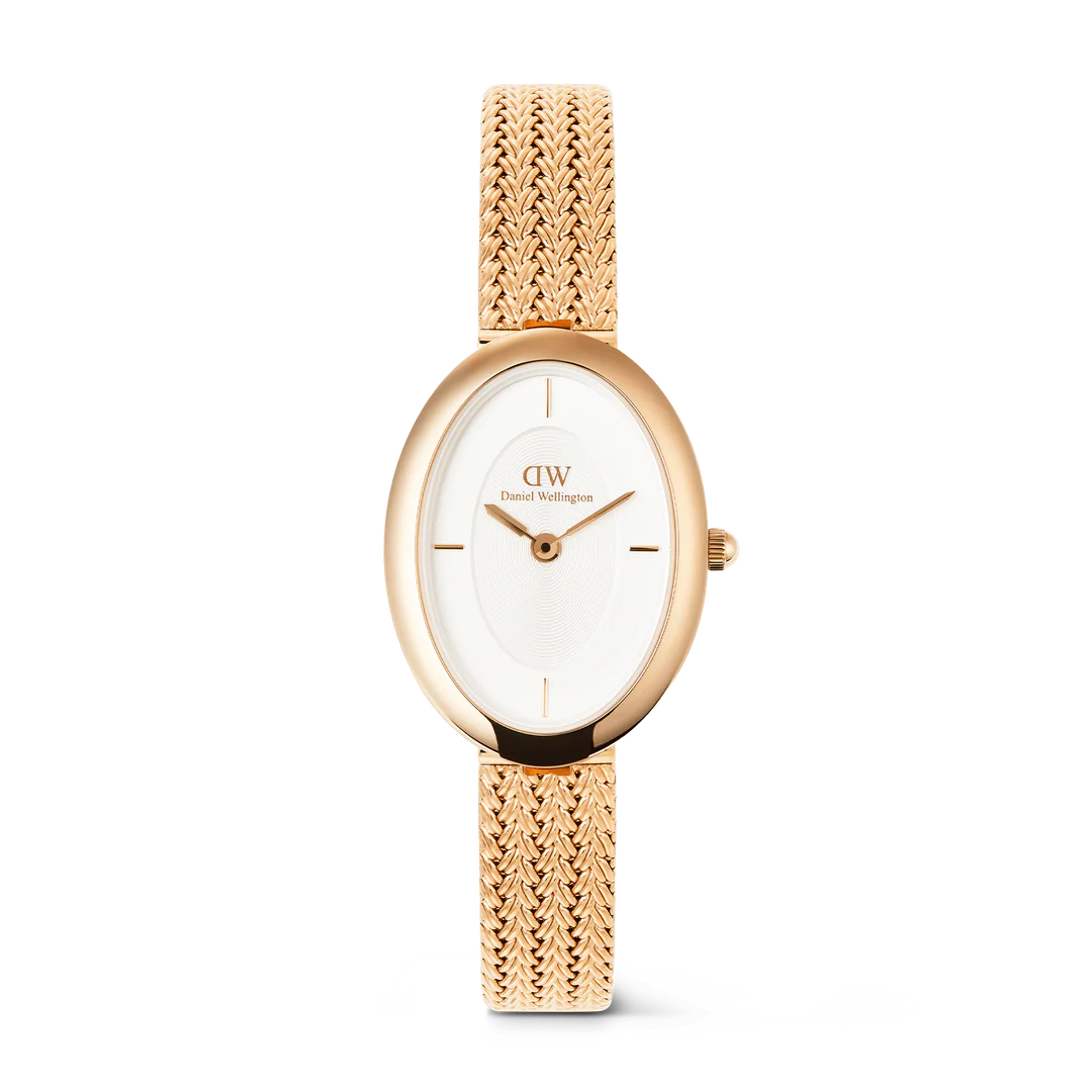 Orologio Daniel Wellington Juliette Braided Mesh White Sunray Rose Gold, 26mm - DW00100883
