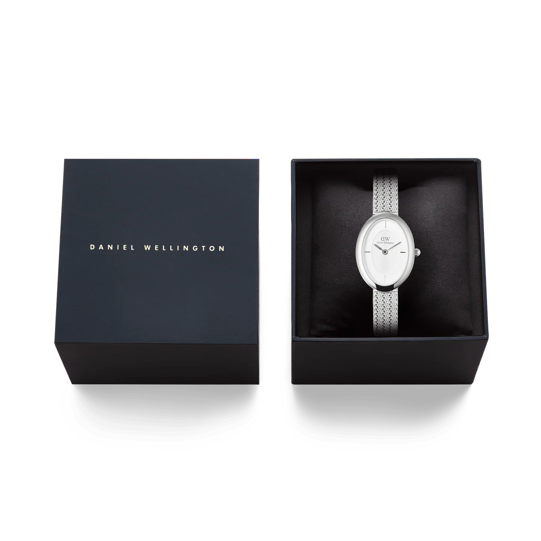 Orologio Daniel Wellington Juliette Braided Mesh White Sunray Silver, 26mm - DW00100884