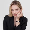 Orologio Daniel Wellington Ophelia Mini Black Lizard White Guilloché Gold, 22x25.5mm - DW00100890