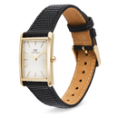 Orologio Daniel Wellington Bound Black Lizard Guilloché Gold, 24x35mm - DW00100899