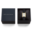Orologio Daniel Wellington Bound Black Lizard Guilloché Gold, 24x35mm - DW00100899
