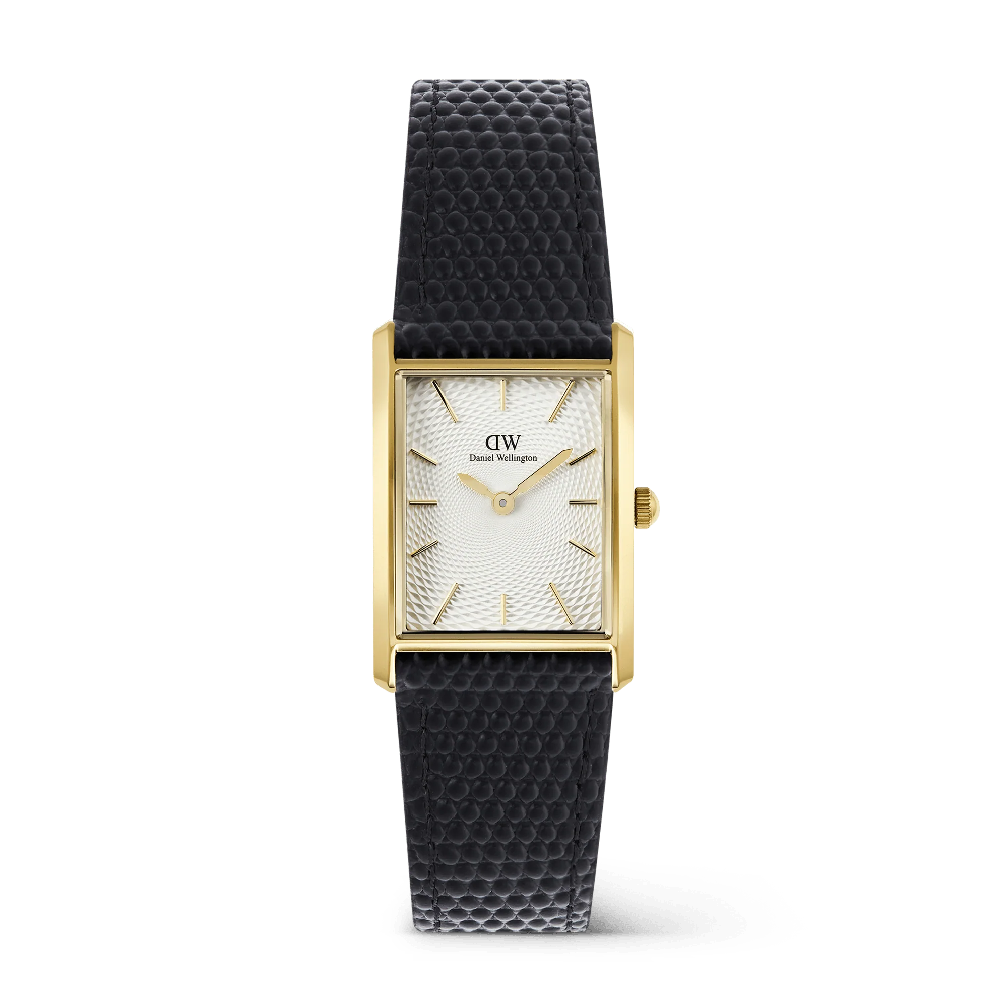 Orologio Daniel Wellington Bound Black Lizard Guilloché Gold, 24x35mm - DW00100899