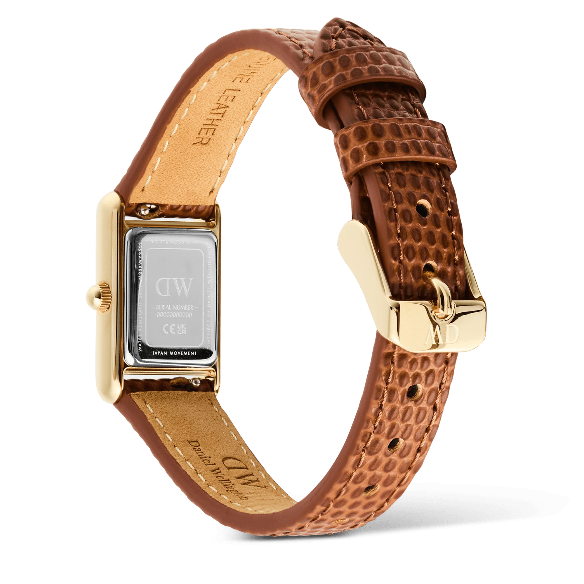 Orologio Daniel Wellington Bound Mini Light Brown Lizard Gold, 17x25.9mm - DW00100905