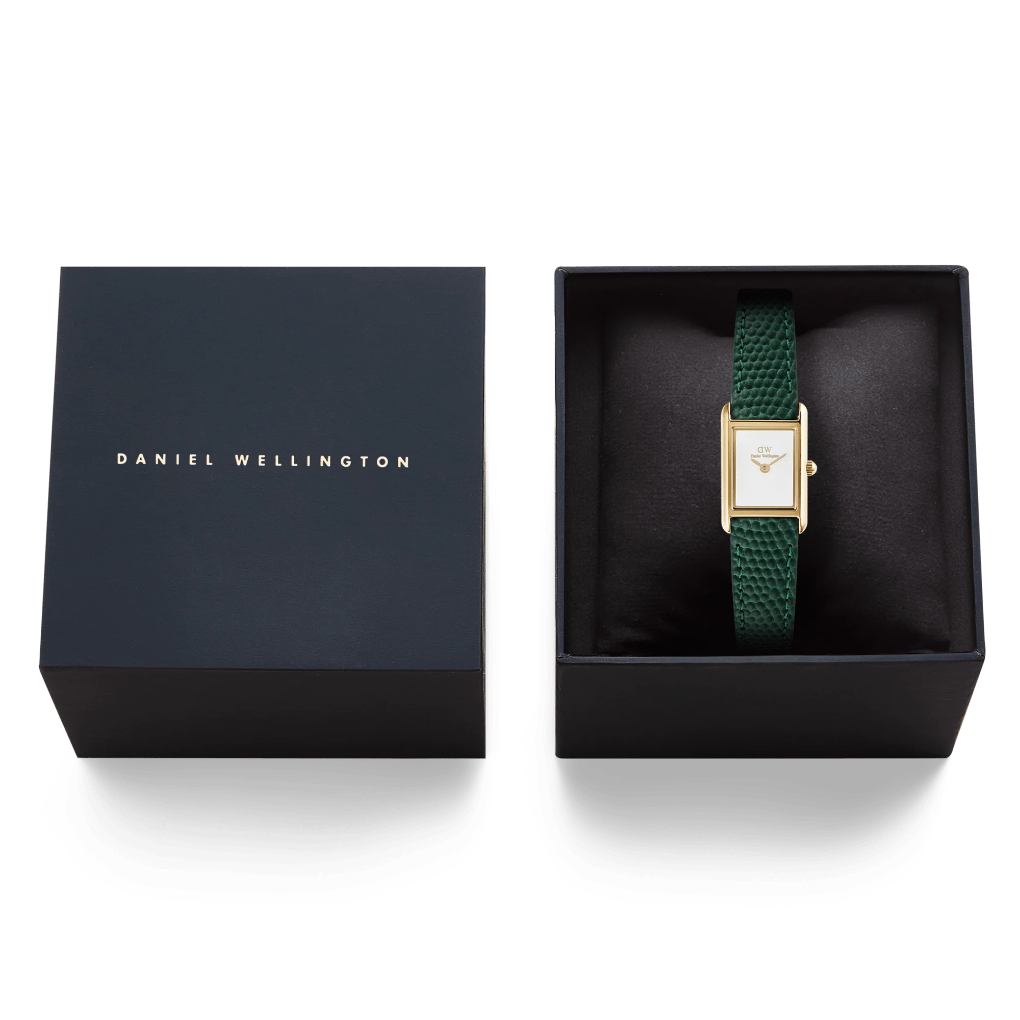 Orologio Daniel Wellington Bound Mini Green Lizard Gold, 17x25.9mm - DW00100906