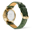 Orologio Daniel Wellington quarzo quadrante bianco, Classic Roman Numerals Date Dark Green Croc Belly Gold, 40mm - DW00100917