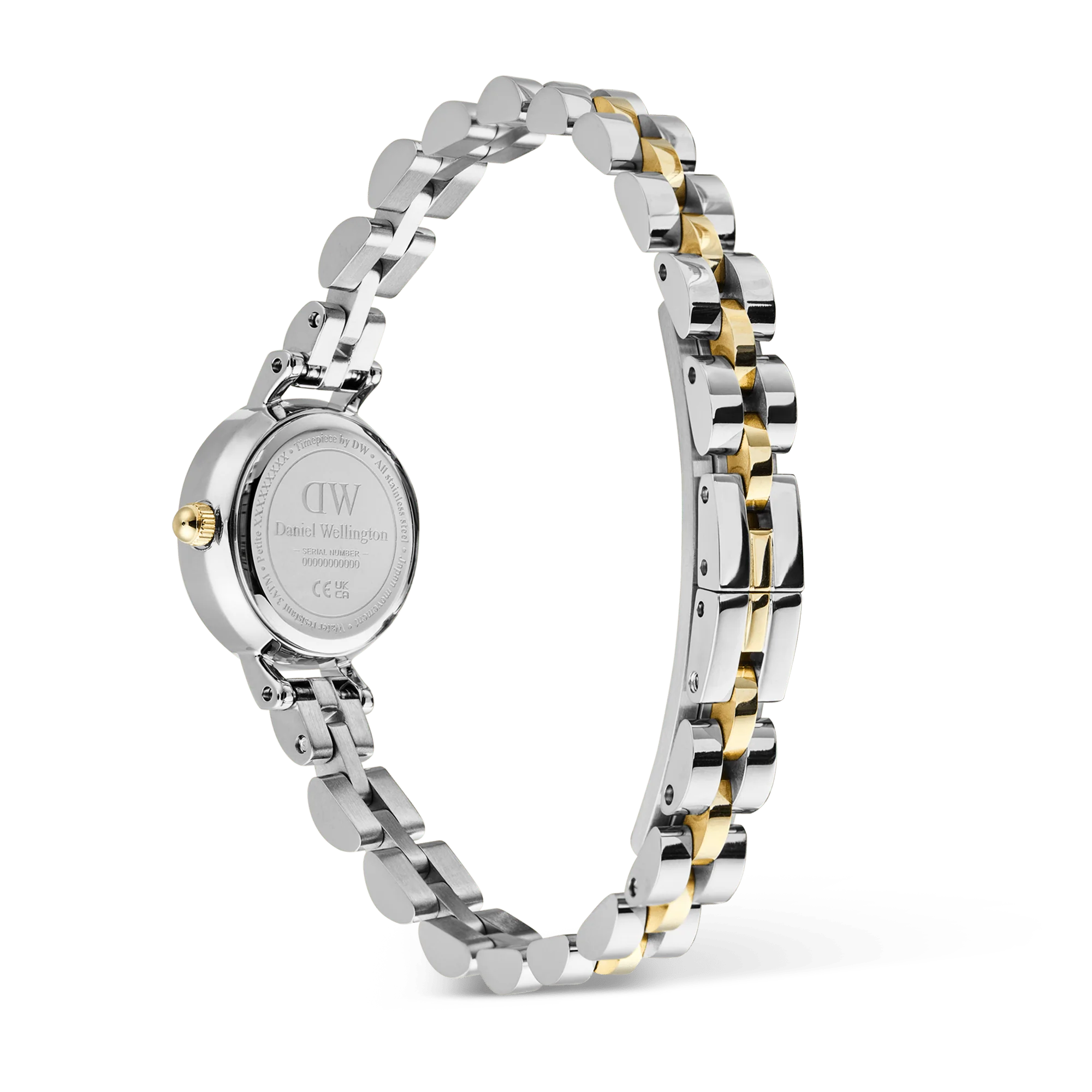 Orologio Daniel Wellington Petite Mini Arch 3-Link Two Tone Gold, Bicolor, 19mm - DW00100923