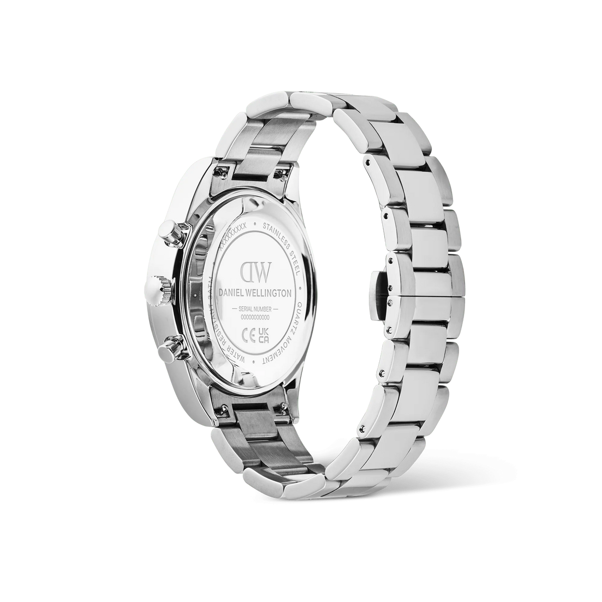 Orologio Daniel Wellington quarzo quadrante nero, Iconic Tachymeter 3-Link Black Silver, 42mm - DW00100947