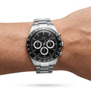 Orologio Daniel Wellington quarzo quadrante nero, Iconic Tachymeter 3-Link Black Silver, 42mm - DW00100947