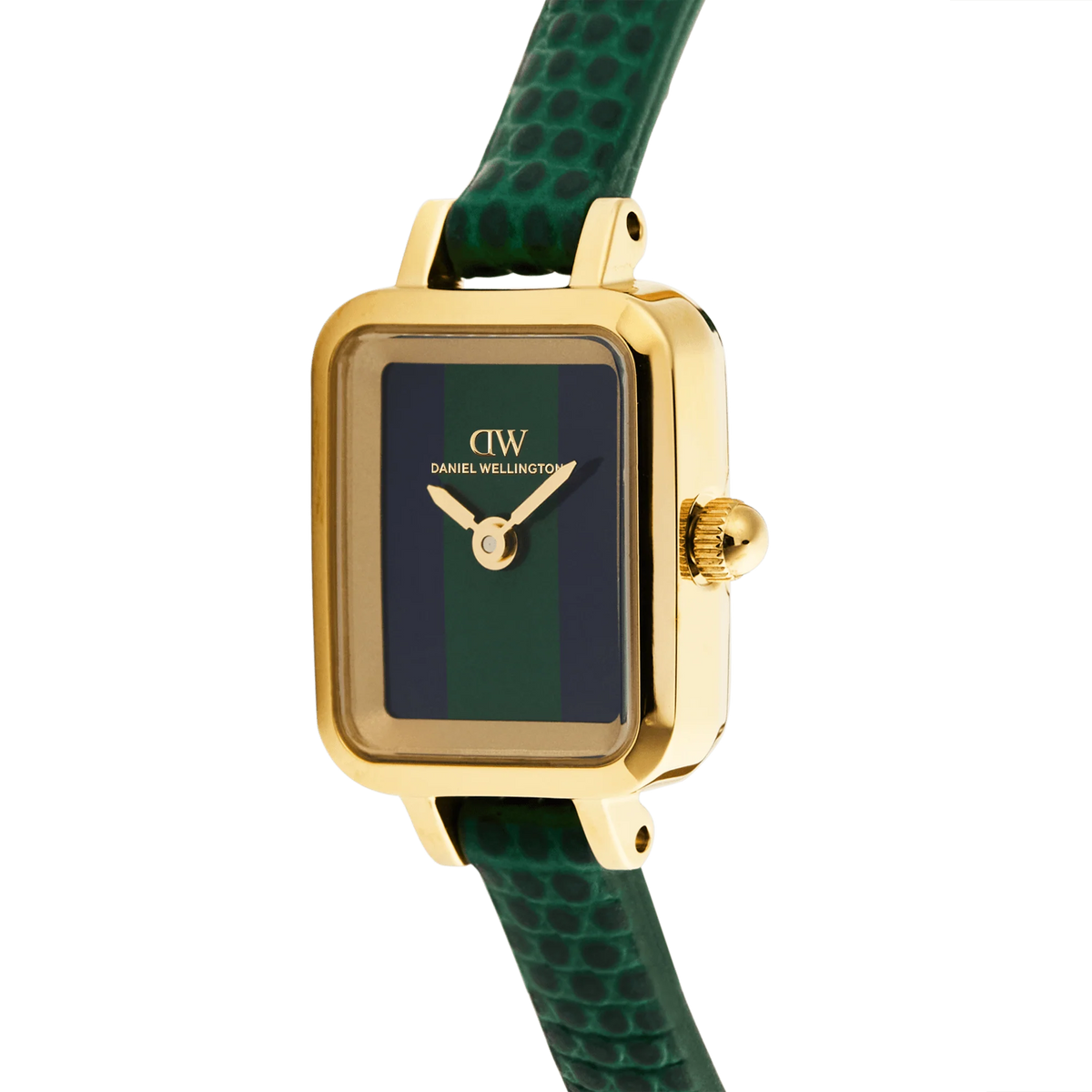 Orologio Daniel Wellington quarzo quadrante blue-green, Quadro Mini Green Lizard Warwick Gold, 15mm - DW00100958