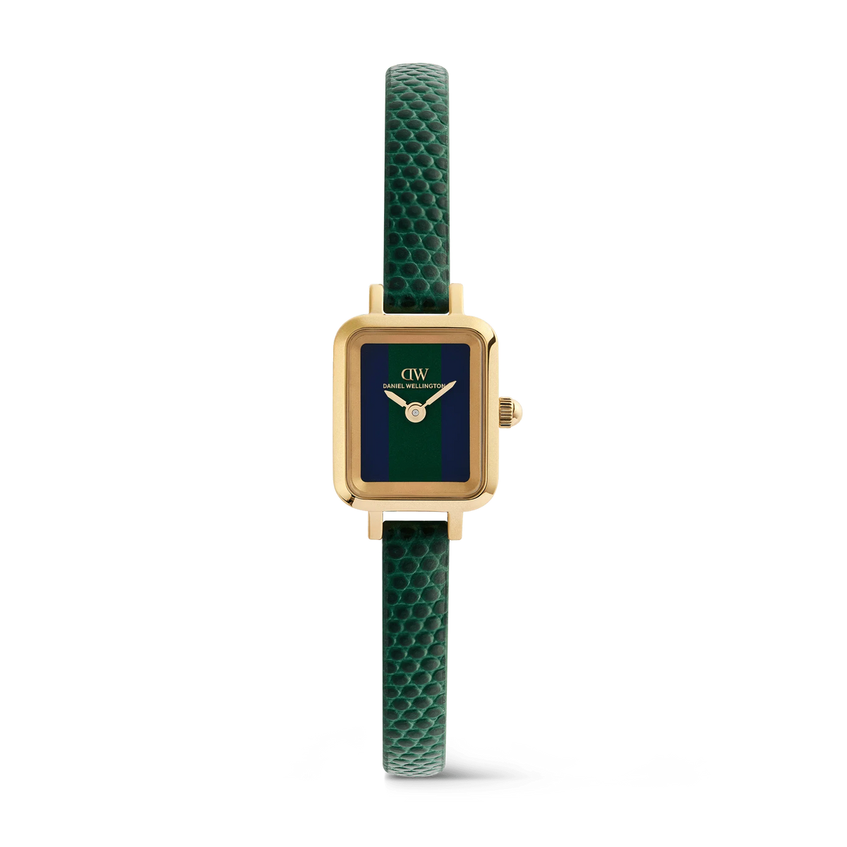 Orologio Daniel Wellington quarzo quadrante blue-green, Quadro Mini Green Lizard Warwick Gold, 15mm - DW00100958