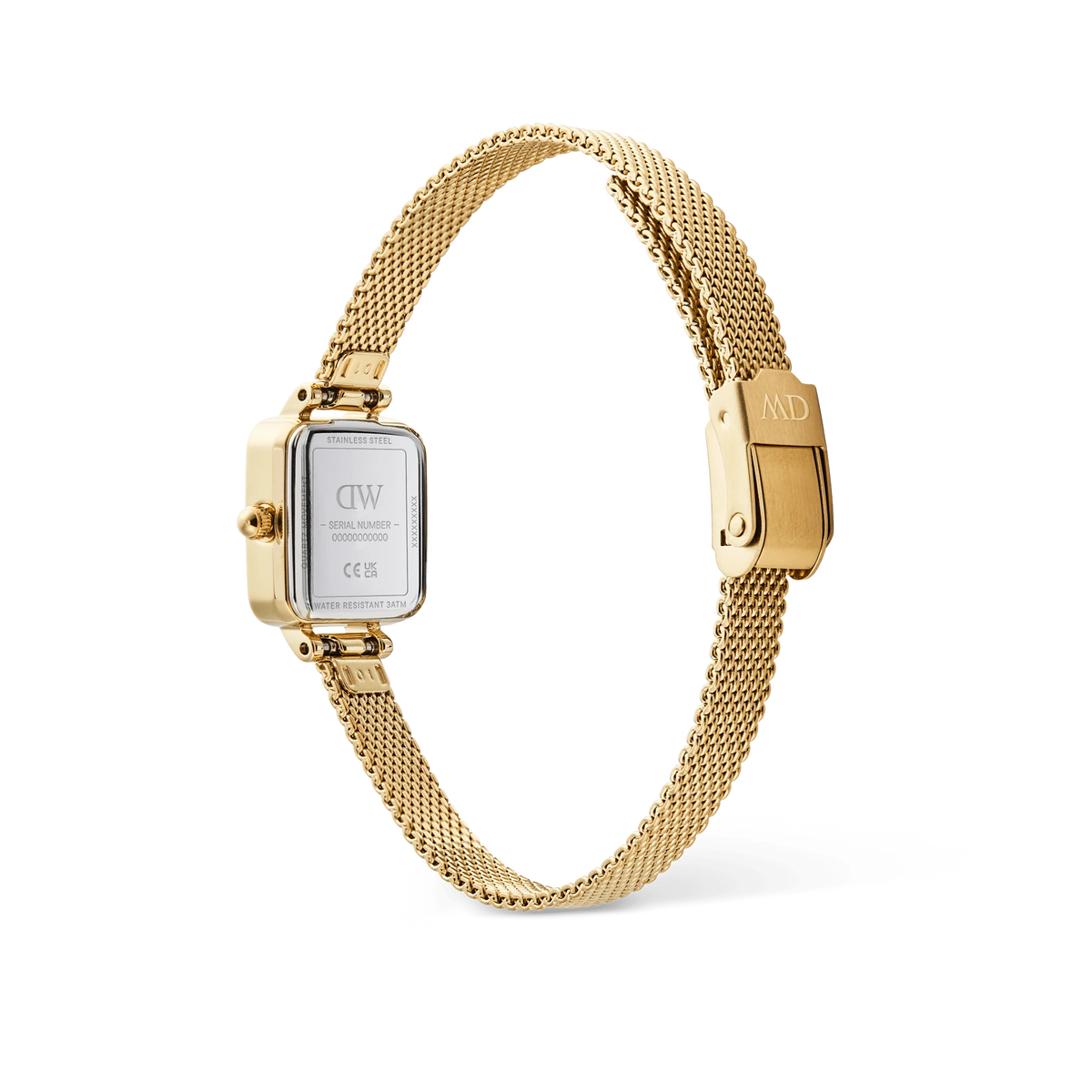 Orologio Daniel Wellington quarzo quadrante pink, Quadro Mini Evergold Conwy Gold, 15mm - DW00100961