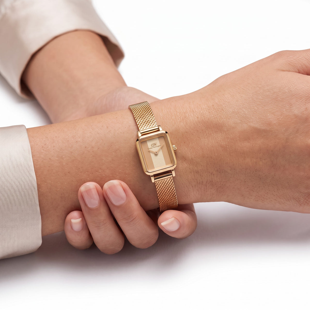 Orologio Daniel Wellington quarzo quadrante pink, Quadro Mini Evergold Conwy Gold, 15mm - DW00100961