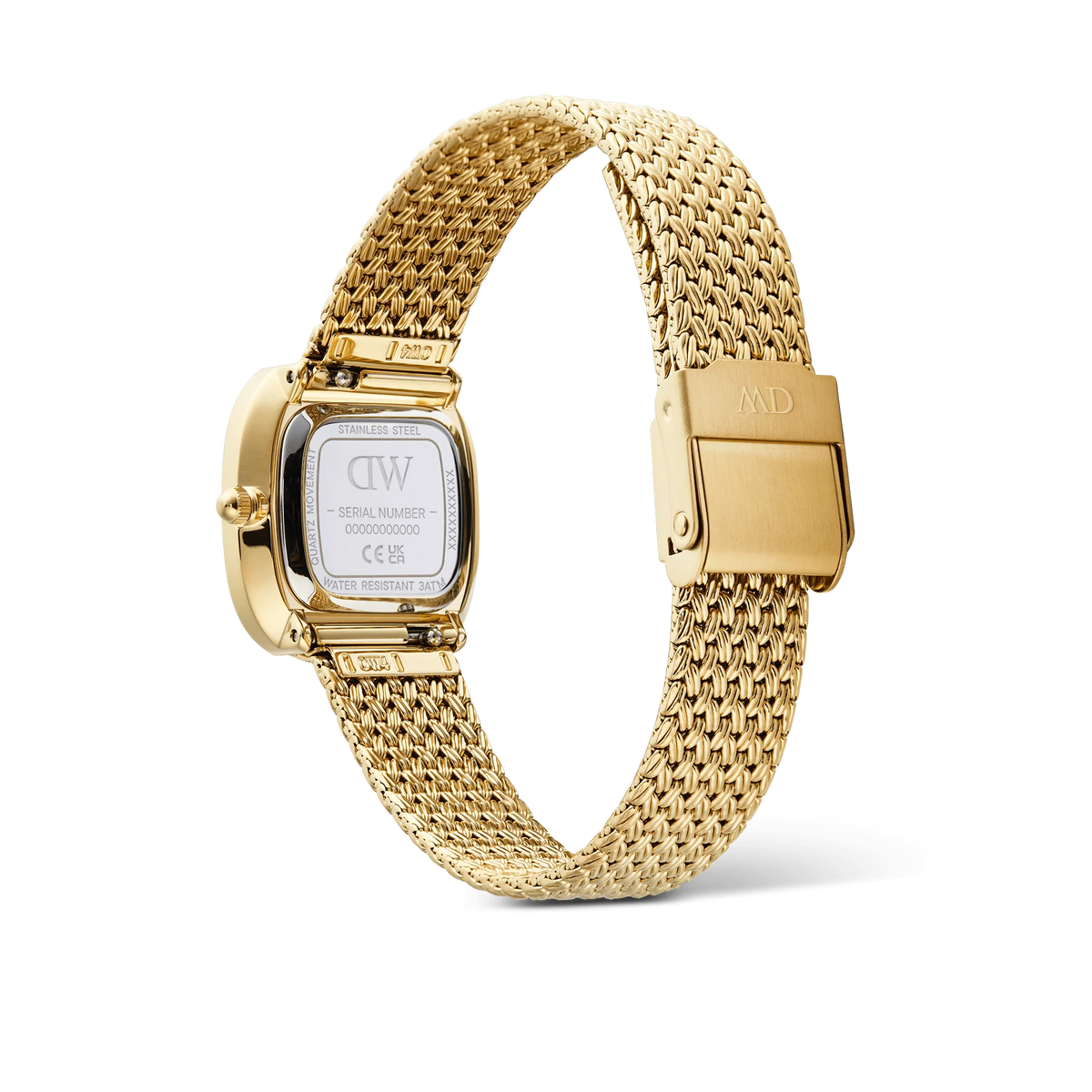 Orologio Daniel Wellington quarzo quadrante brown, Margot Braided Mesh Amber Gold, 24mm - DW00100968