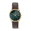 Orologio Daniel Wellington quarzo quadrante verde scuro, Pathfinder GMT Brown-Croc Green Gold, 39mm - DW00100974