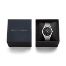 Orologio Daniel Wellington quarzo quadrante nero, Pathfinder GMT 7-Link Black Silver, 39mm - DW00100978