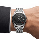 Orologio Daniel Wellington quarzo quadrante nero, Pathfinder GMT 7-Link Black Silver, 39mm - DW00100978