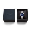 Orologio Daniel Wellington unisex quarzo quadrante blu, Cort H-Link Arctic Silver, 30mm - DW00100986