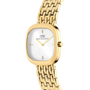 Orologio Daniel Wellington quarzo quadrante bianco, Corta White Grain-Link Gold, 24mm - DW00100993