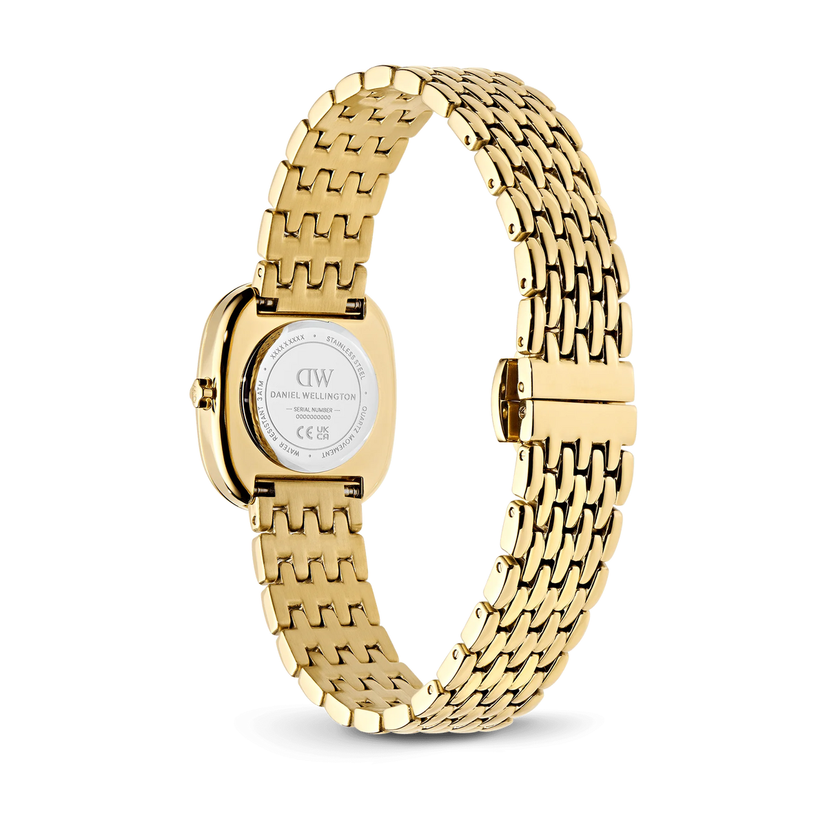 Orologio Daniel Wellington quarzo quadrante bianco, Corta White Grain-Link Gold, 24mm - DW00100993