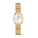 Orologio Daniel Wellington quarzo quadrante bianco, Corta White Grain-Link Gold, 24mm - DW00100993