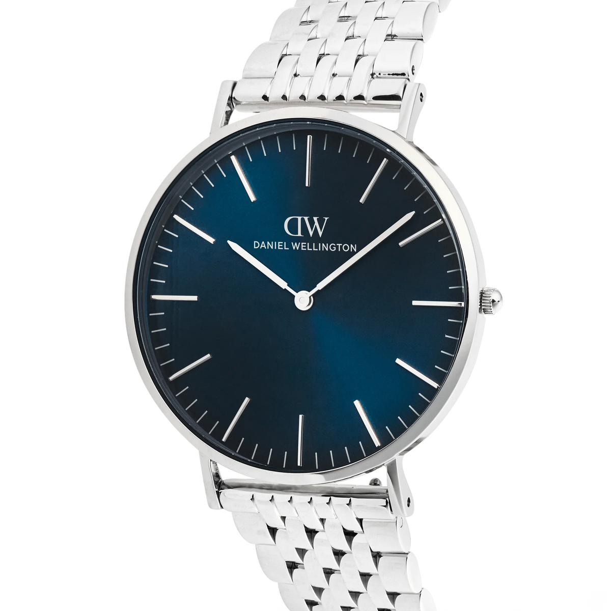 Orologio Daniel Wellington quarzo quadrante blu, Classic 7-Link Arctic Silver, 40mm - DW00101010