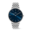 Orologio Daniel Wellington quarzo quadrante blu, Classic 7-Link Arctic Silver, 40mm - DW00101010