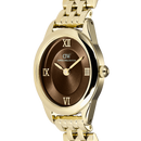 Orologio Daniel Wellington quarzo quadrante brown, Ophelia Mini Beans Link Amber Gold, 20mm - DW00101018