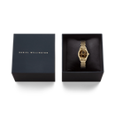 Orologio Daniel Wellington quarzo quadrante brown, Ophelia Mini Beans Link Amber Gold, 20mm - DW00101018