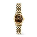 Orologio Daniel Wellington quarzo quadrante brown, Ophelia Mini Beans Link Amber Gold, 20mm - DW00101018