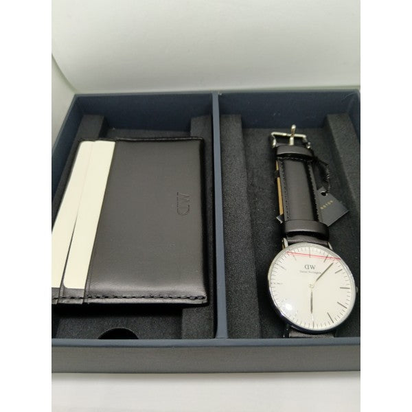 Set Daniel Wellington Orologio da uomo Sheffield + Portacarte di credito - DW00590019
