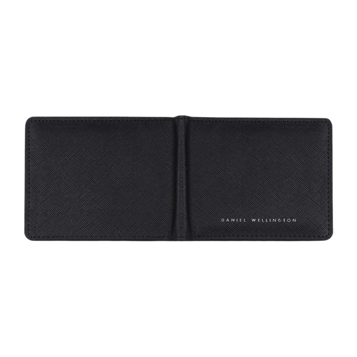 Portafoglio Daniel Wellington goffrato, colore nero saffiano, 6cc - DW01900032