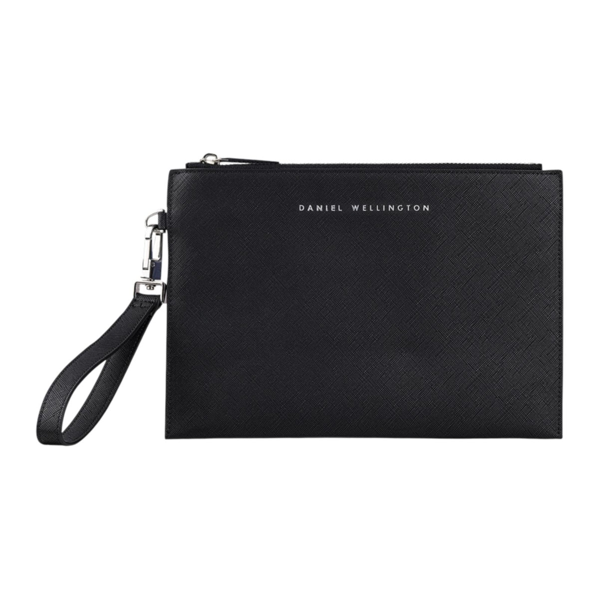 Pochette goffrata da uomo Daniel Wellington, colore nero saffiano - DW01900066