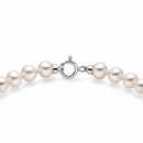 Collana Miluna di perle Oriente a scalare con sfere in oro bianco 18kt diamantate - PCL6972