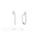 Small hoop earrings in white gold and diamonds, 0.38ct - E01CM004/038