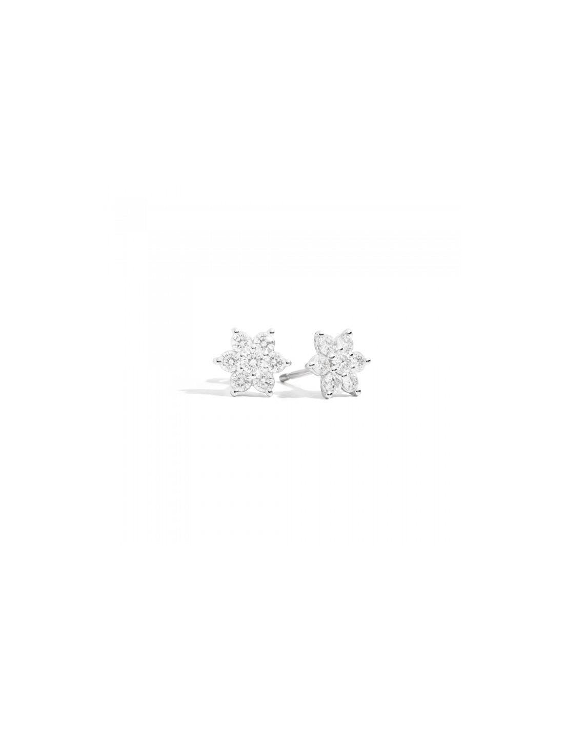 Star earrings in white gold and diamonds, 0.61ct - E09RO001/061