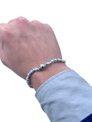 Bracciale Spadarella in argento con palla da calcio, COLORE AZZURRO TIFFANY - SPBR600