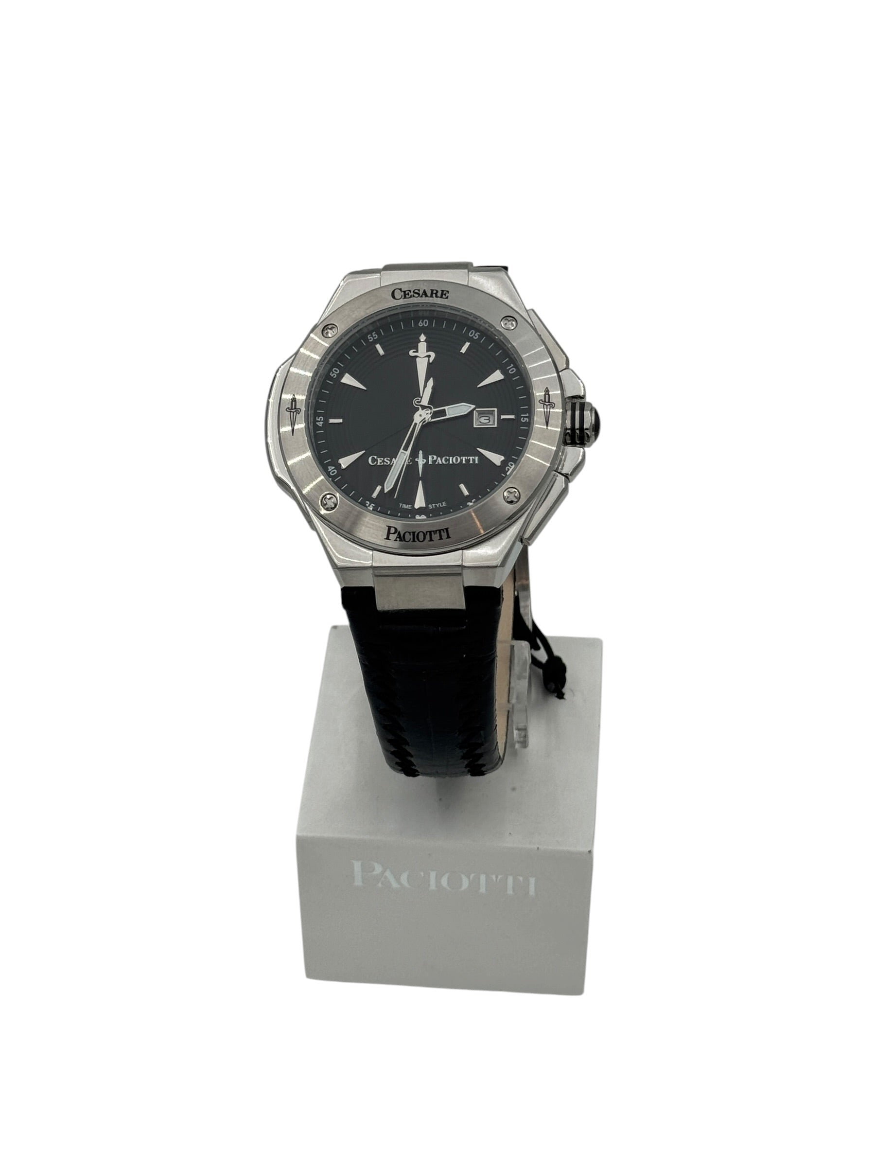 Orologio Cesare Paciotti, Black River, quadrante nero al quarzo, 42mm - TSST087