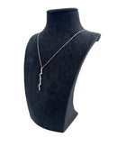 girocollo Damiani con pendente a fantasia in oro bianco 18kt diamanti - DMBR009H