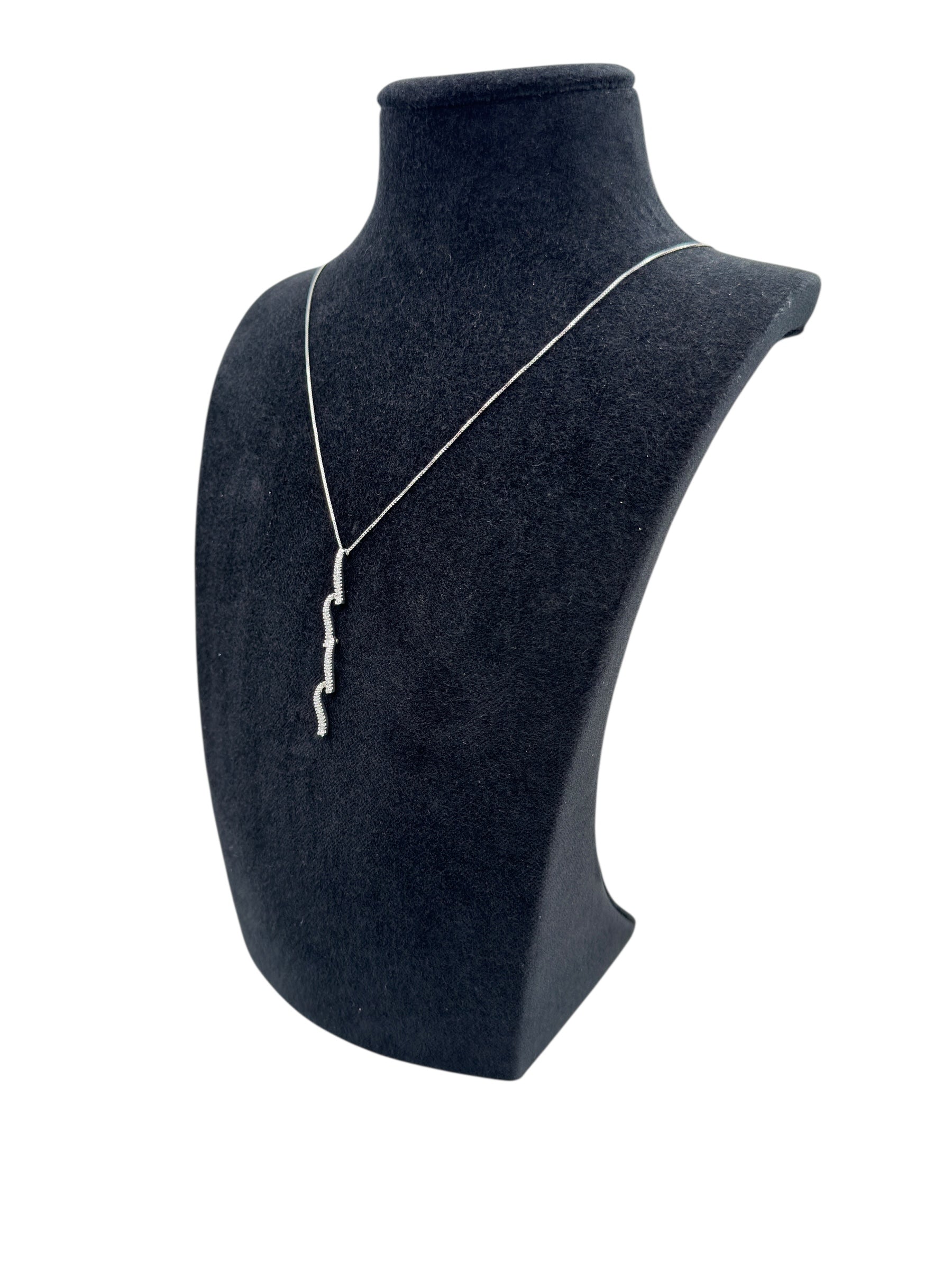 girocollo Damiani con pendente a fantasia in oro bianco 18kt diamanti - DMBR009H