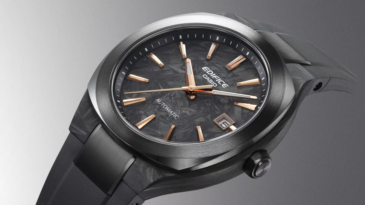 Orologio Casio Edifice, quadrante nero con cassa in carbonio, automatico, 38mm - EFK-200CD-1AER
