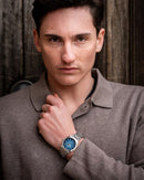 Orologio Casio Edifice, quadrante blu sfumato, automatico, 38mm - EFK-200D-2AER