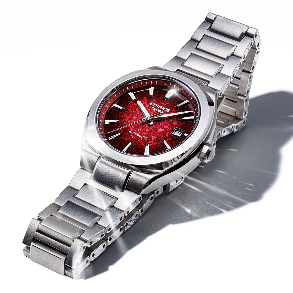 Orologio Casio Edifice, quadrante rosso sfumato, automatico, 38mm - EFK-200D-4AER