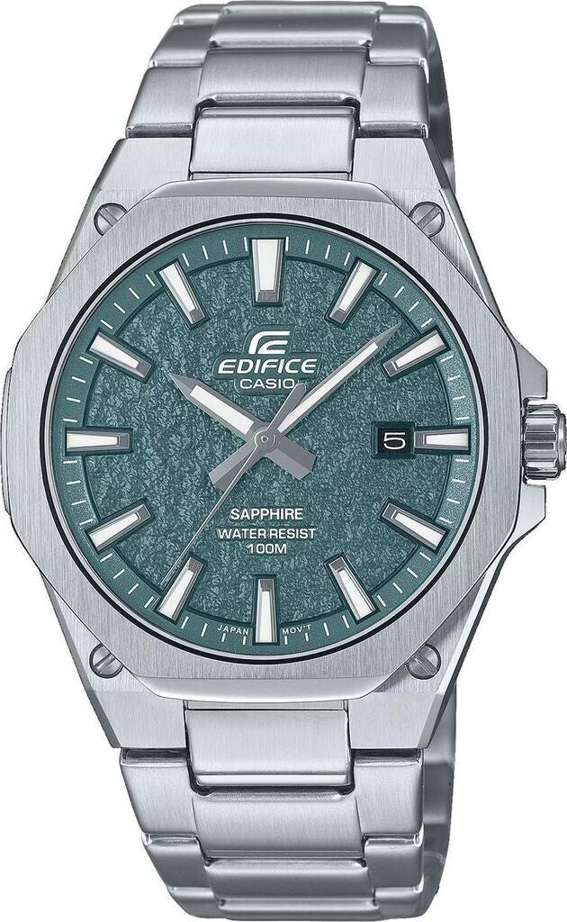 Casio Edifice 3-Zeiger-Analoguhr mit smaragdgrünem Zifferblatt, 40 mm – EFR-S108DE-3AVUEF
