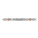 Bracciale Zancan Hi-Teck da uomo — Acciaio 316L e PVD oro rosa — Piastrina centrale con zirconi — 21 cm regolabile - EHB194