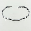 Bracciale Zancan da uomo in acciaio e PVD nero con zircone centrale - EHB212