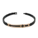 Bracciale Zancan da uomo in acciaio pvd nero e rosa collezione Hi-Teck - EHB226