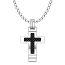 Collana Zancan in acciaio con pendente croce - EHC186