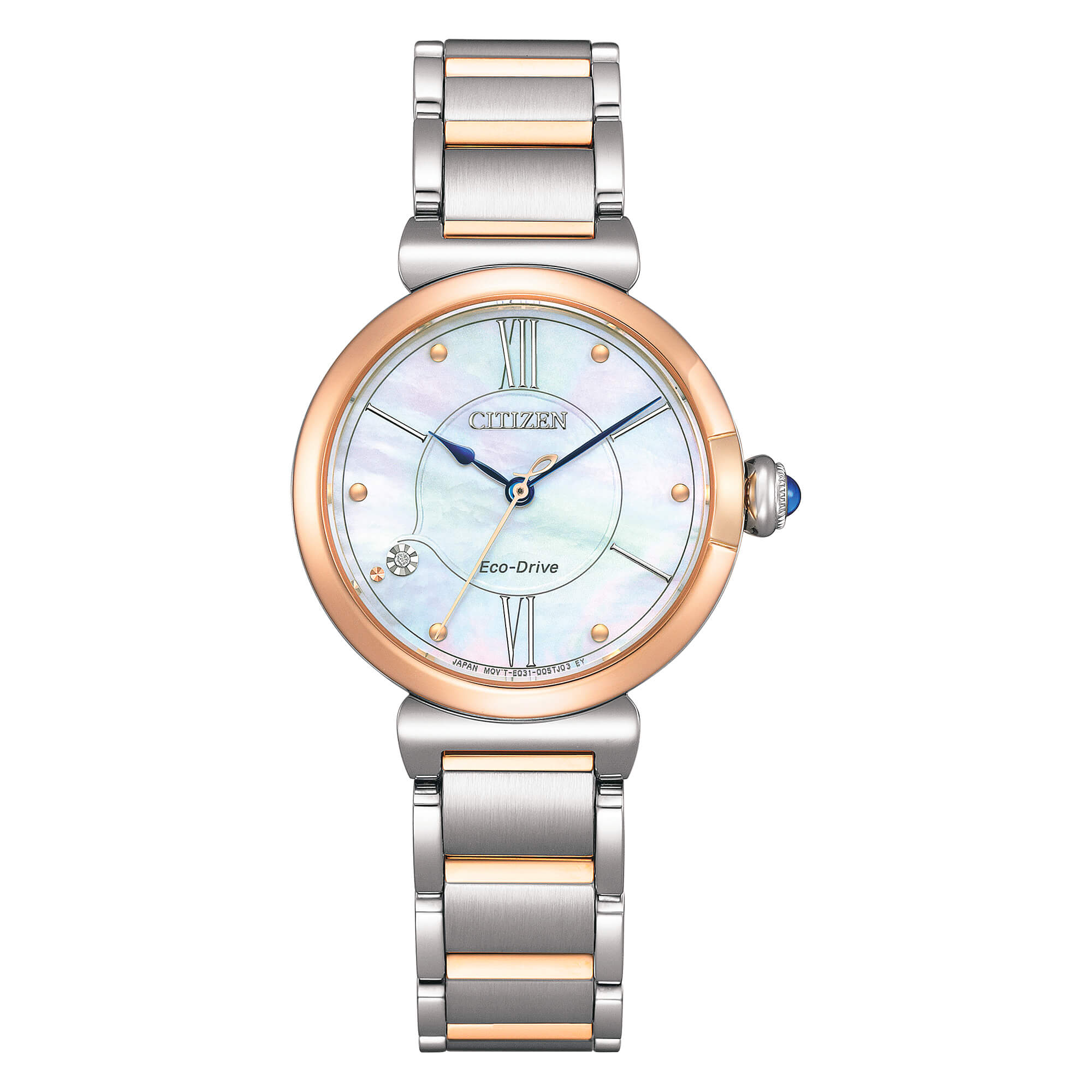 Orologio Citizen Lady, Collezione Maybell, Diamond Bezel, Quadrante Madreperla, 29mm - EM1074-82D