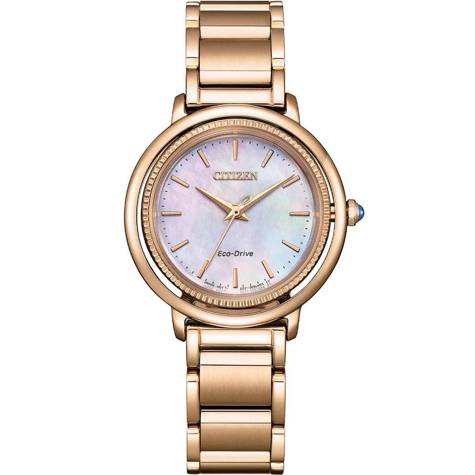 Orologio Citizen Lady Arcly, Eco Drive quadrante madreperla rosa, 31mm - EM1103-86Y